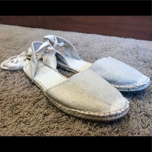 Women’s size 10 lace up espadrille sandals